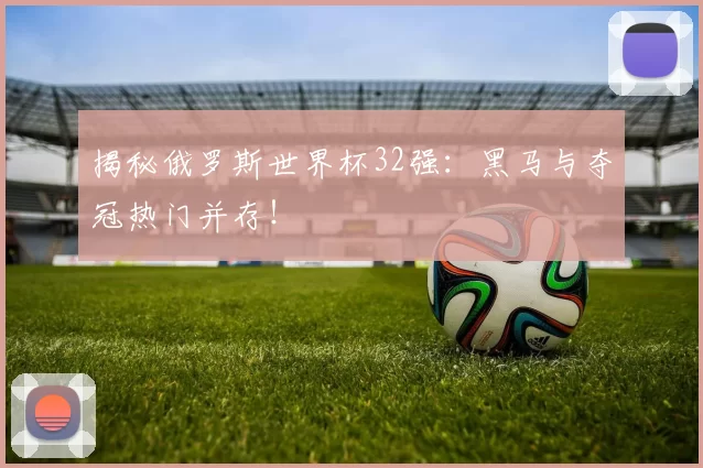 揭秘俄罗斯世界杯32强:黑马与夺冠热门并存!